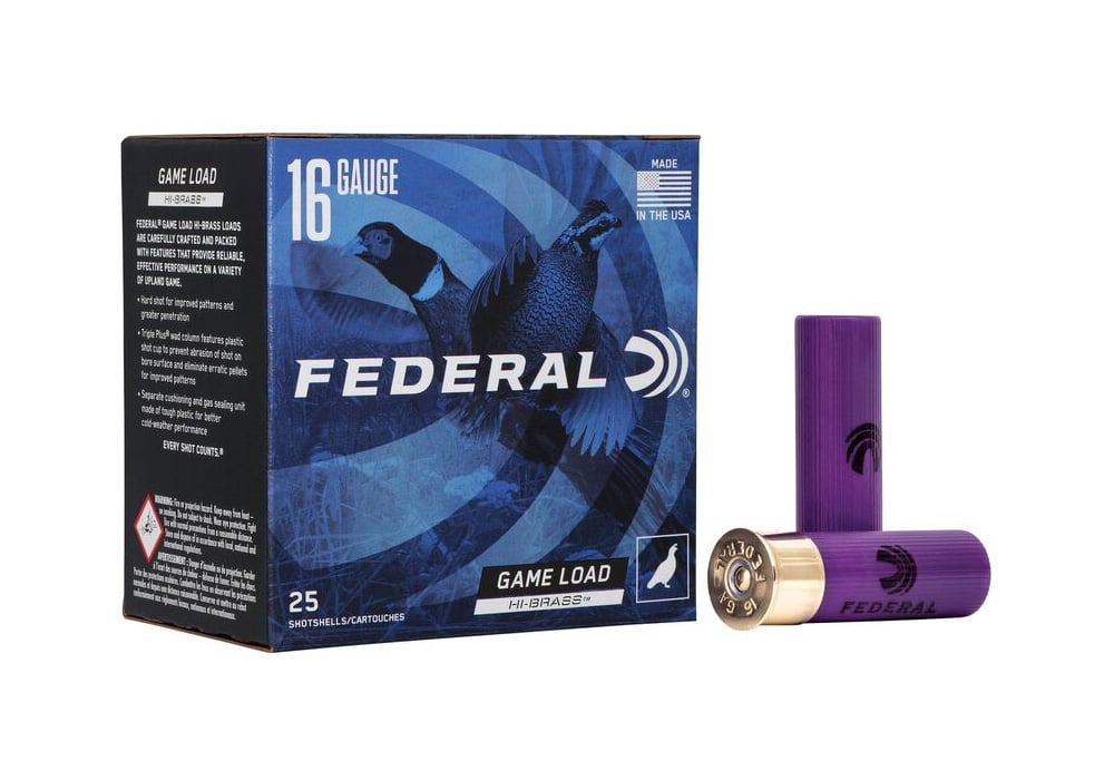 Federal 16 Gauge 2.75 1 1/8 oz 4 Shot Game-Shok 25/Box