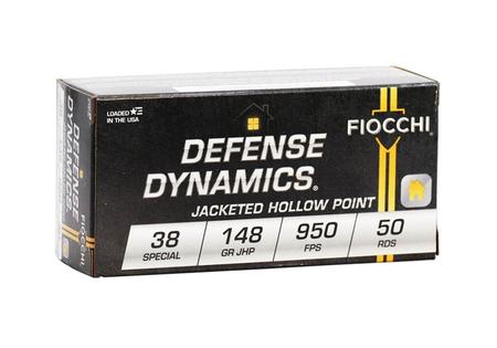 FIOCCHI SD AMMO 38 SPL 148GR SJHP 50/BX