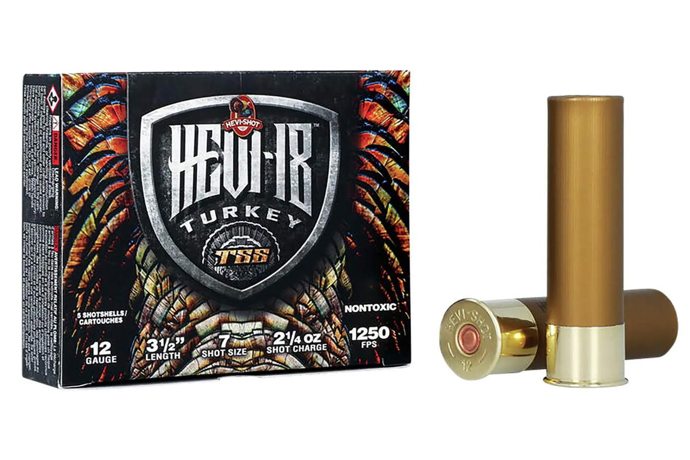 Hevi Shot 12 Gauge 3-1/2 Inch, 2 1/4 oz 7 Shot Hevi-18 TSS Turkey 5/Box