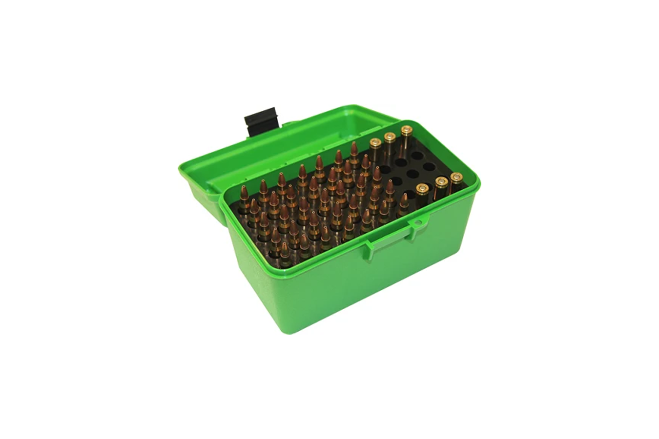 MTM Case-Gard Deluxe 50RD Ammo Box w-Handle 7MM RM 300WM GRN