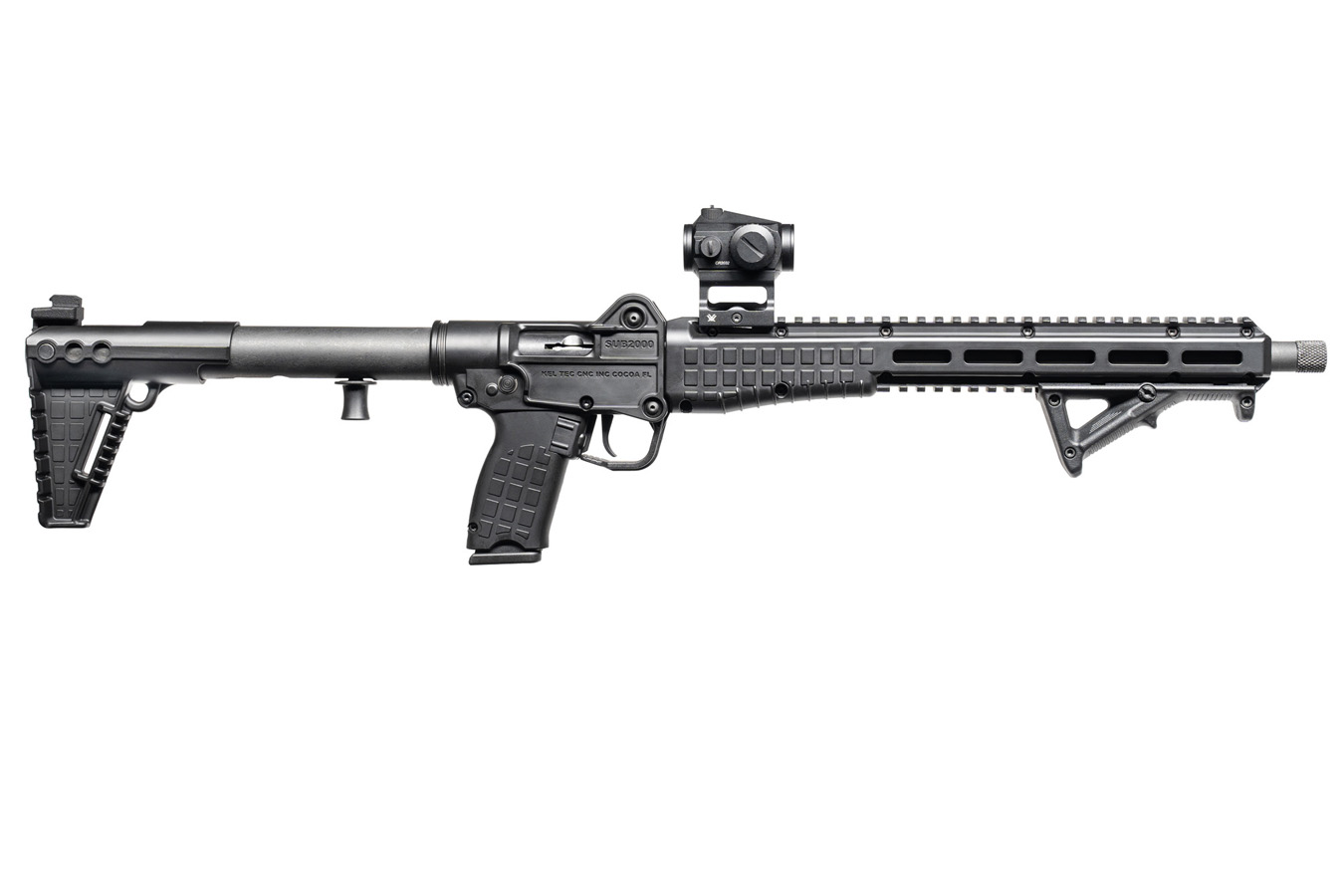 Kel-Tec  Sub 2000 Defender 10mm Semi-Automatic Rifle Gen 3 with Vortex Crossfire Red Dot and Magpul Angled Grip