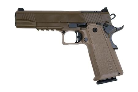 FULL SIZE FRAME 9MM LUGER 18+1 5` BLACK BARREL, PATRIOT BROWN CERAKOTE CARBON ST