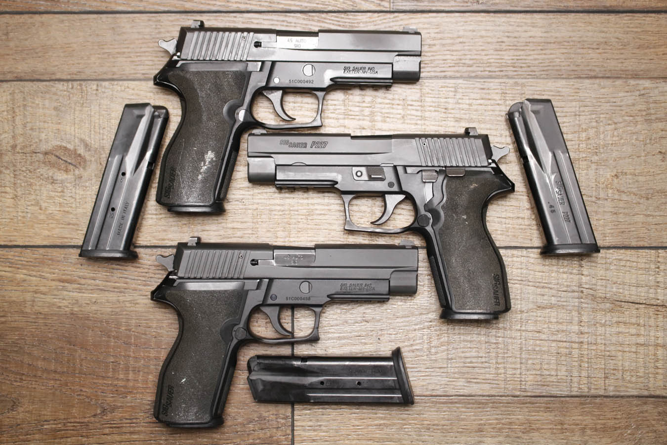 Sig Sauer P227 45 ACP Police Trade-In Pistol with Night Sights (Good Condition)
