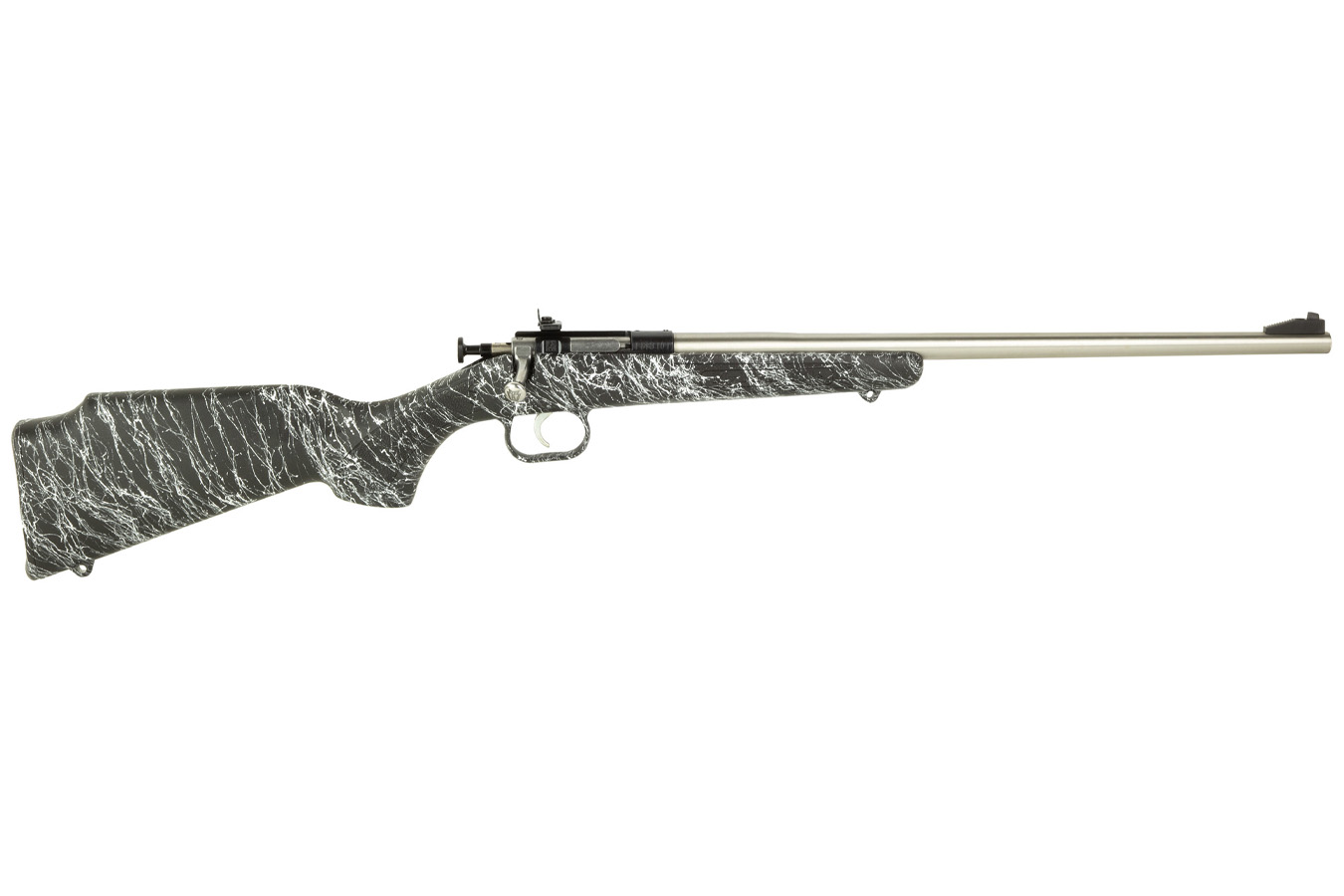 Keystone Crickett 22 LR Bolt Action Rifle with Black and White Webbing Finish