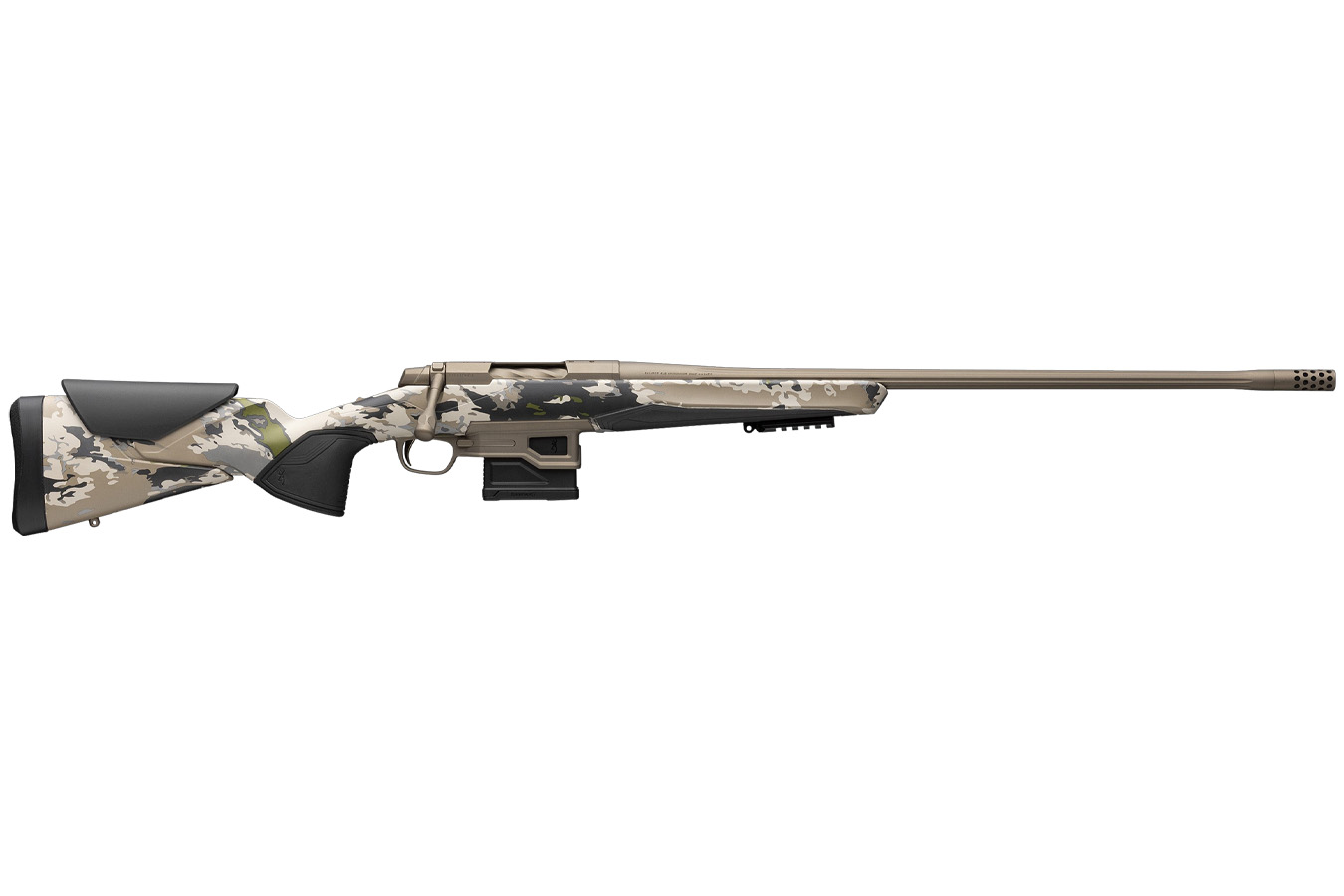 Browning X-Bolt 2 Speed Long Range SR 6.5 PRC Bolt Action Rifle with Bronze Bronze Barrel and Ovix Camo Finish