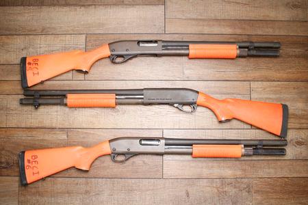 ODRC REMINGTON 870 POLICE MAGNUM 12GA SYNTHETIC ORANGE 18IN EXTENDED TUBE USED