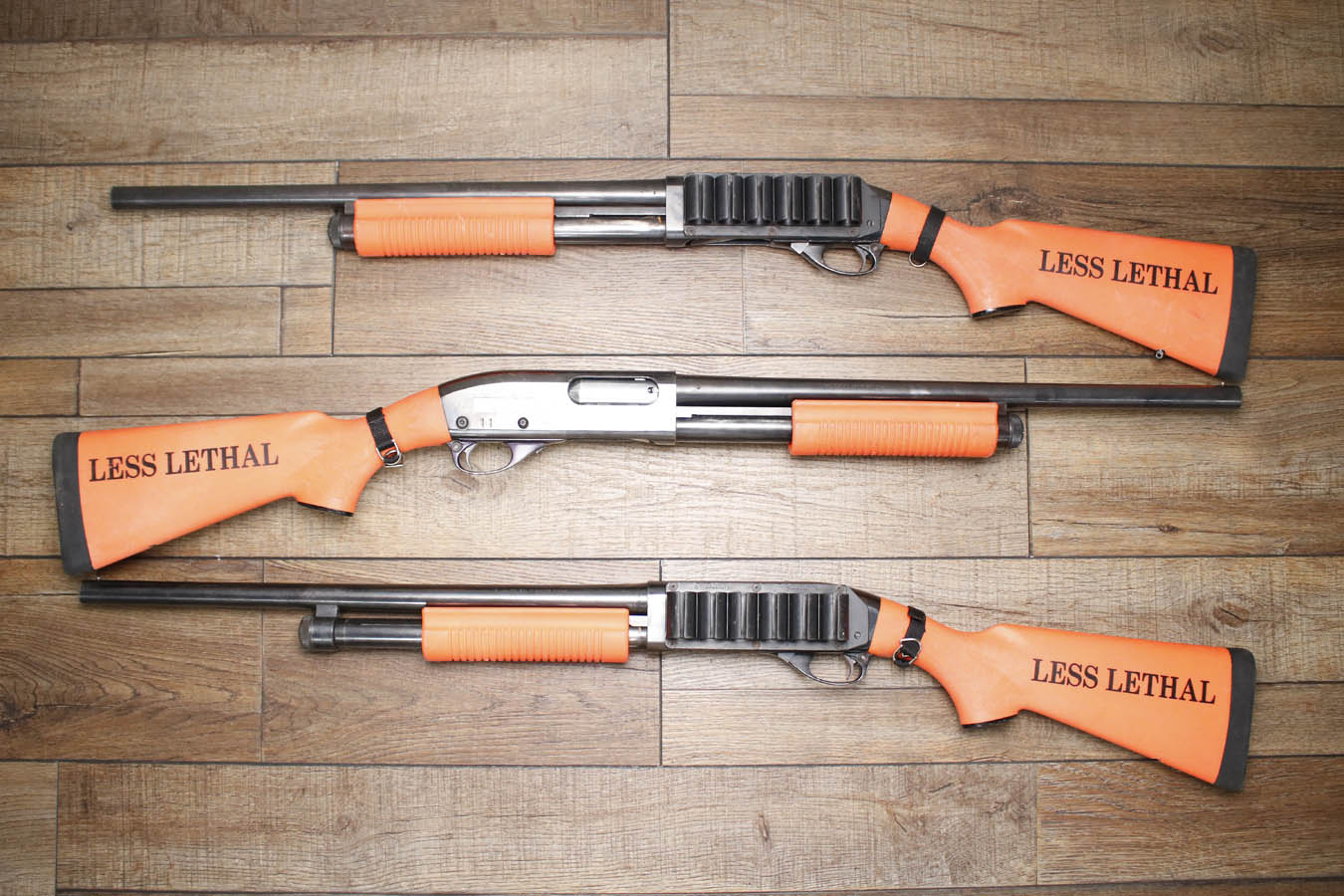 Remington 870 Wingmaster 12GA Police Trade-In Shotgun with Less Lethal Orange Stock