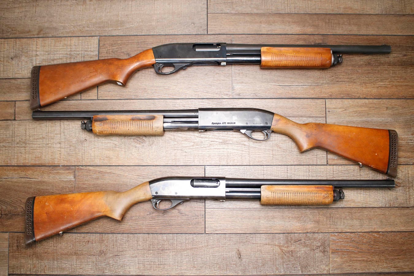 Remington 870 Magnum 12GA Police Trade-In Shotgun with Wood Stock