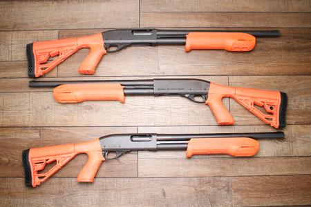 REMINGTON ODRC REMINGTON 870 EXPRESS MAGNUM 12 GA SYSNTHETIC ORANGE PISTOL GRIP USED