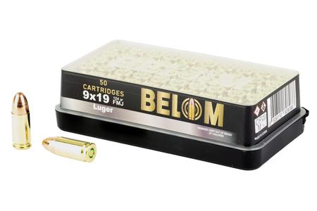 BELOM 9MM 124GR FMJ BRASS 50/1000
