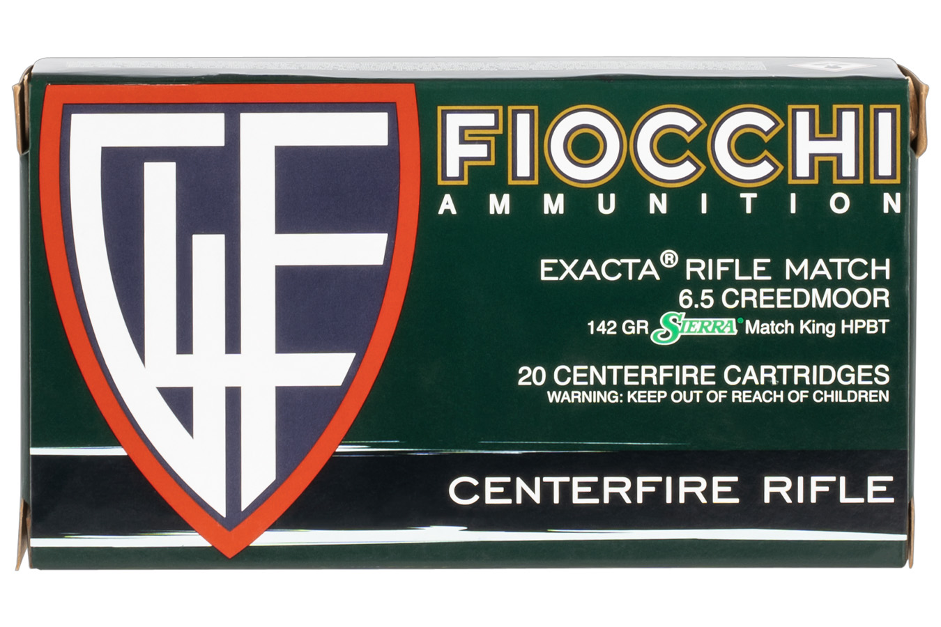 Fiocchi 6.5 Creedmoor 142gr Hyperformance Compete Sierra MatchKing BTHP 20/Box
