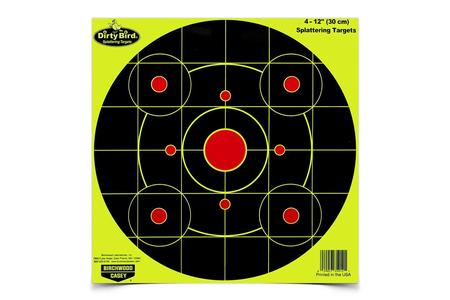 BIR 35912          DIRTYBRD 12YELW BULLSEYE  4PK
