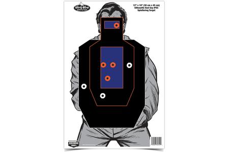 BIR 35728          DIRTYBRD 12X18 BDGY IPSC SIL 8P