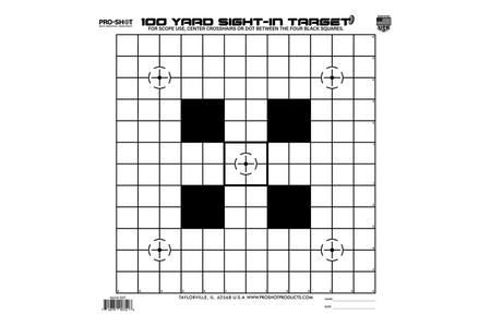 PROSHOT SSIT-12PK     SIGHT-IN TGT 100YD      12PK