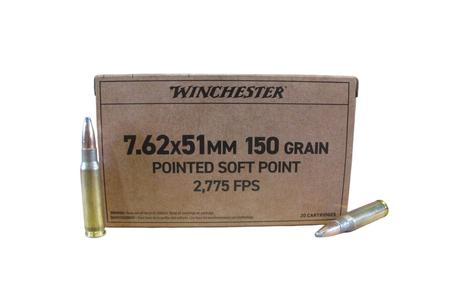 7.62X51MM 150GR SOFT POINT AMMO, 20RDS