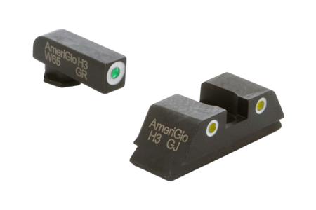 AMER GL121   CLASSIC TRITM GLOCK GEN 1-4 GRN/YLW