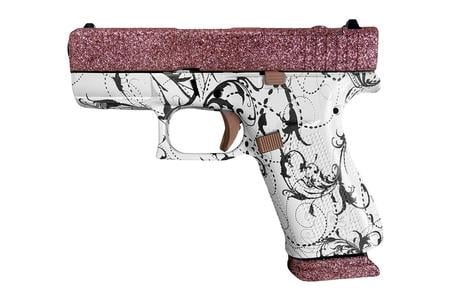 43X 9MM LUGER 15+1 3.41` BLACK GMB BARREL, PIXIE GLITTER CERAKOTE OPTIC READY