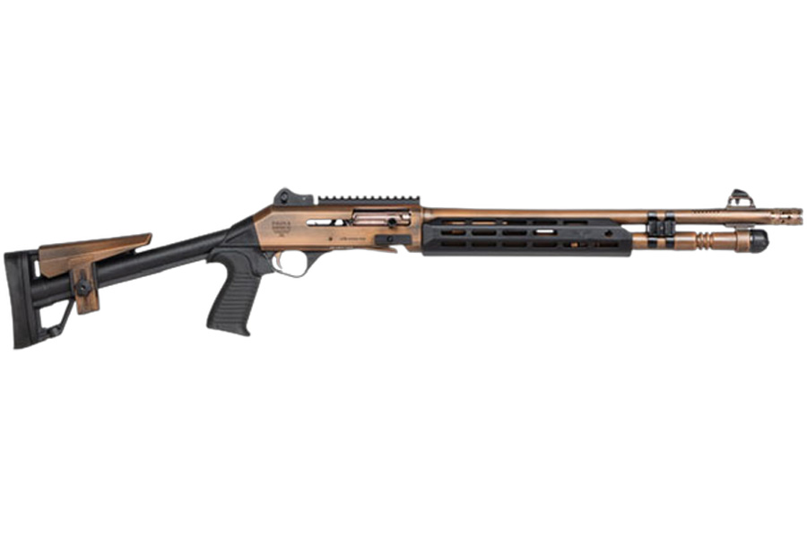 Panzer Arms M4 Speed Pro 12 Gauge Semi- Auto Shotgun with Skeletonized Cheek Riser Stock and Distressed Copper Finish