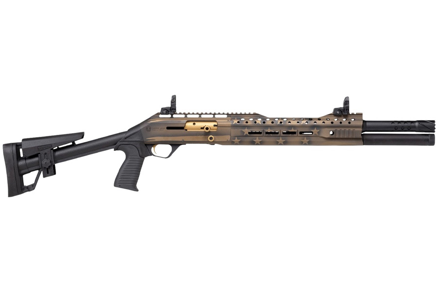 Panzer Arms 240 12 Gauge Semi-Auto Shotgun with Bronze US Flag Finish and Ported BArrel