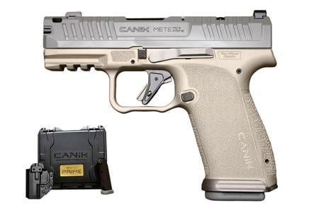  CANIK METE MC9 PRIME PISTOL, 3.64, CHAMPAGNE FRAME, BULLSHARK GREY SL