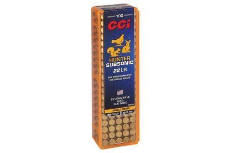 CCI 22LR 40gr Lead Flat Nose Hunter Subsonic 100/Box