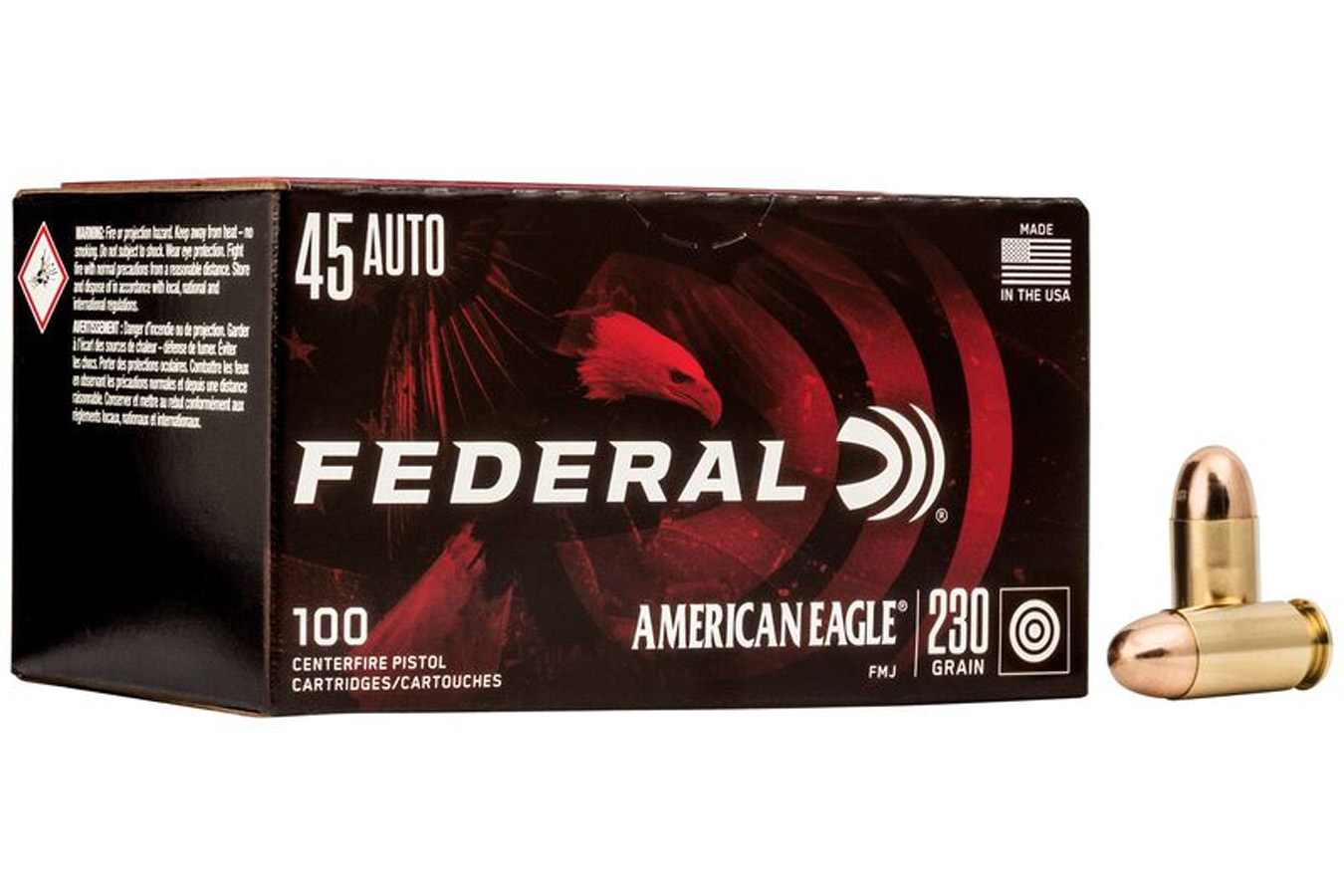 Federal 45 Auto 230 gr FMJ American Eagle 100/Box