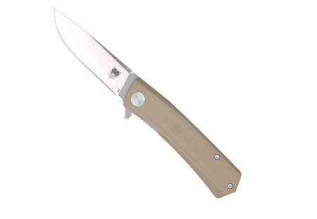COBRATEC SERPENT FOLDER 3 SS/TAN D2 BLADE G-10 SCALES