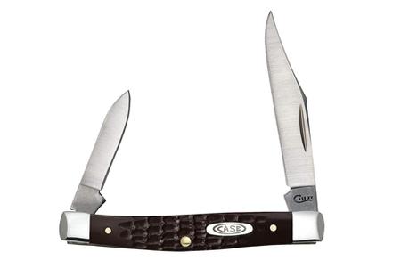 CASE KNIVES JIGGED BROWN SYNTHETIC SMALL PEN