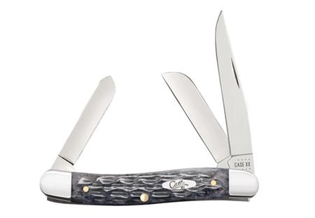 CASE KNIVES POCKET WORN GRAY BONE CRANDALL JIG MED STOCKMAN