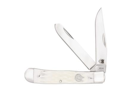 COBRATEC TRAPPER TWO BLADE G-10 WHITE BONE SS SLIP JOINT