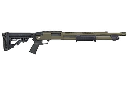 MOSSBERG 590R TACTICAL 12GA 18.5 6RD ADJ STK OD GREEN
