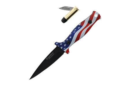 SW AMERICAS HEROES FIXED BLADE W/BULLET KNIFE
