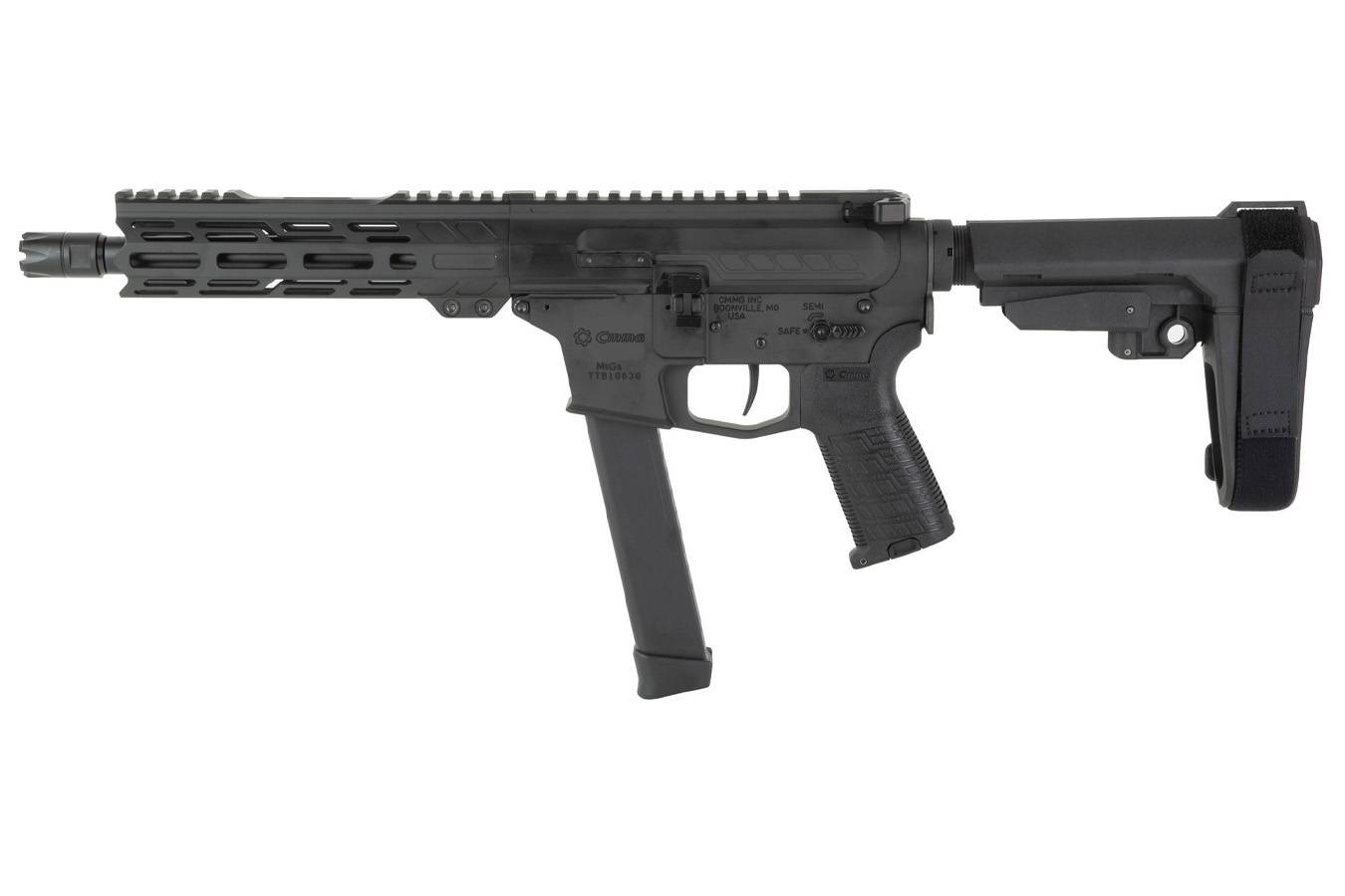 CMMG Banshee MKGS 9mm Semi Auto Pistol with Brace Black