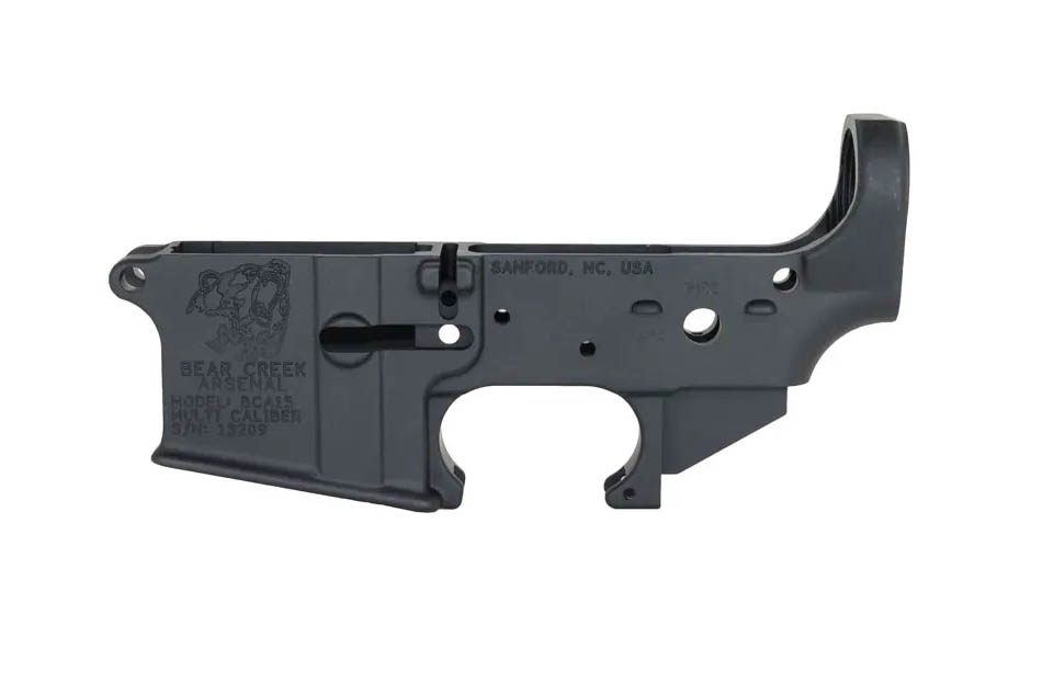 Bear Creek Arsenal BC-15 Multi Caliber Stripped Lower Receiver with Black Anodized Finish