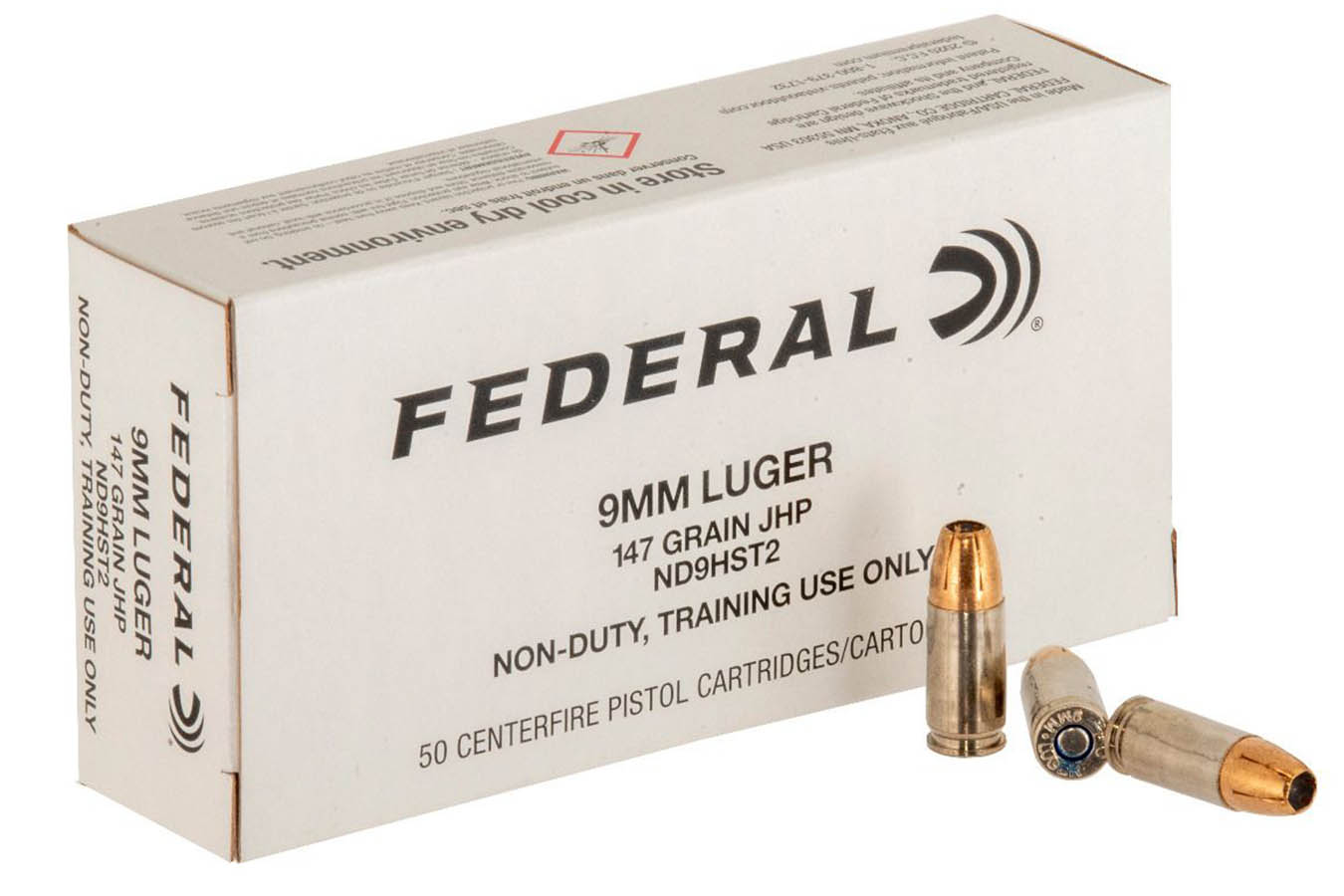 Federal 9mm 147gr HST-JHP Non-Duty 50/Box