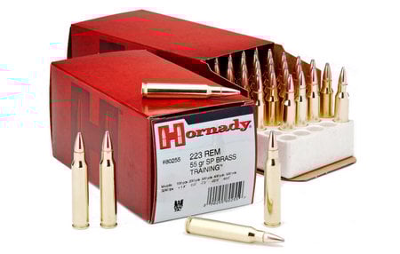 Hornady 223 Rem 55 gr Soft Point Brass Training 50/Box
