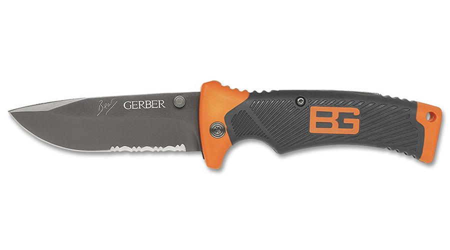 Gerber Legendary Bear Grylls Folding Sheath Knife with Serrated Drop