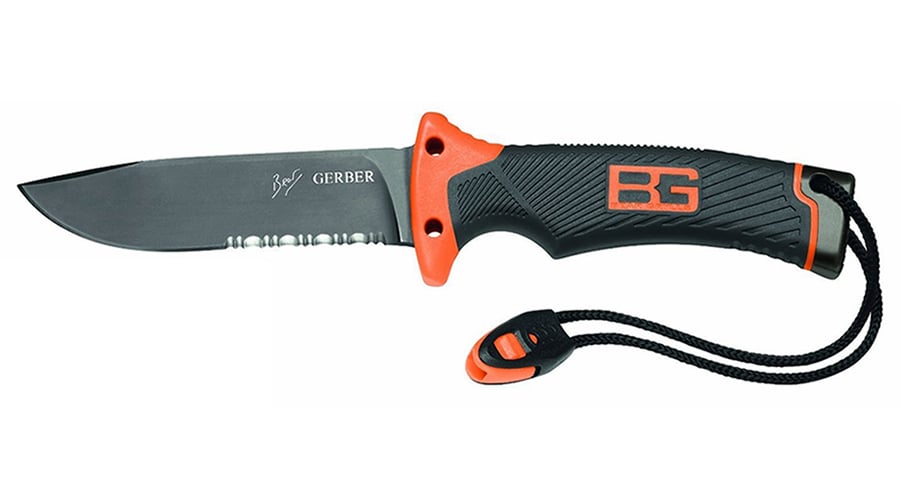 Gerber Legendary Bear Grylls Ultimate Knife with Serrated Drop Point ...