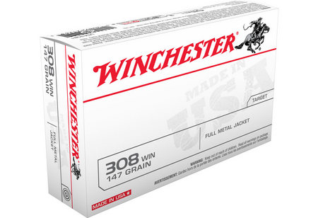 Winchester 308 Win 147 gr FMJ Boat Tail 20/Box
