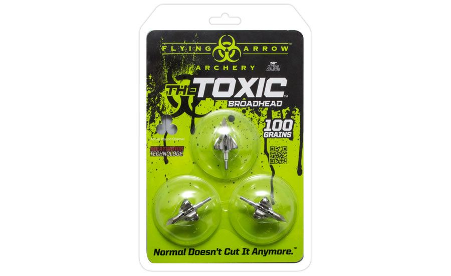 Flying Arrow Archery Toxic 100 Grain Broadhead 3 Pack Sportsmans Outdoor Superstore 1832