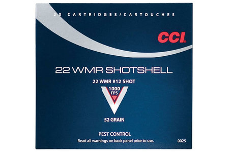 CCI AMMUNITION 22 WMR 52 gr #12 Shot Maxi Mag 20/Box