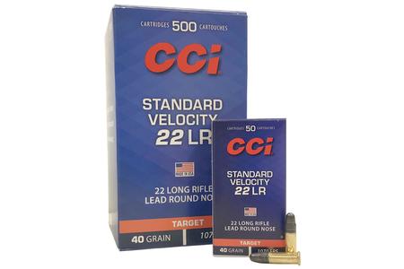 CCI AMMUNITION 22LR 40 gr LRN Standard Velocity Target 500 Round Brick
