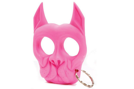 PINK BRUTUS PIT BULL SELF DEF KEYCHAIN