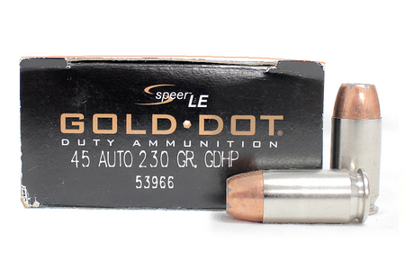 SPEER AMMUNITION 45 ACP 230 gr GDHP Gold Dot Police-Trade Ammo 50/Box