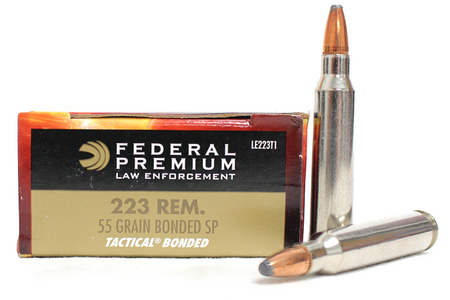 Federal 223 Rem 55 gr Bonded SP Tactical Police-Trade Ammo 20/Box