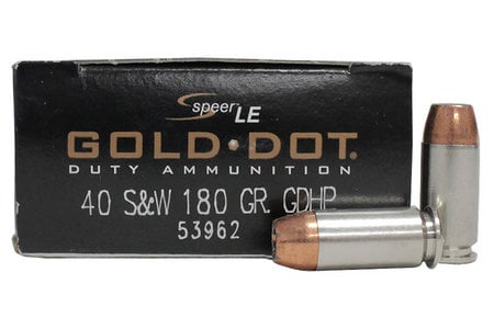 Speer 40SW 180 gr GDHP Gold Dot Police-Trade Ammo 50/Box