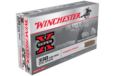 WINCHESTER AMMO 338 Win Mag 200 gr Power-Point Super-X 20/Box