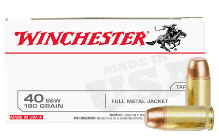 Winchester 40SW 180 gr FMJ Police Trade-in Ammo 50/Box