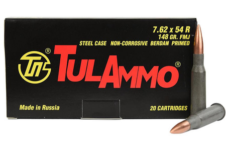 TULA AMMO 7.62x54R 148 gr FMJ Steel Case 20/Box