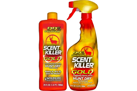 WILDLIFE RESEARCH SCENT KILLER GOLD SPRAY 24/24 COMBO